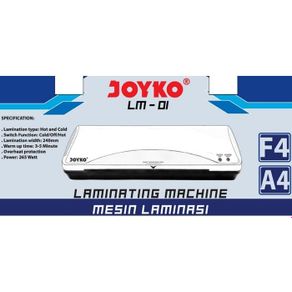 joyko lm01 size a4 & f4 / mesin laminating / laminator ekonomis watt