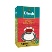 dilmah english breakfast - teh celup envelope - tag tea bag 20s