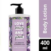 WHS - Love Beauty & Planet Sooth And Serene Argan Oil & Lavender Soothed Skin & Calm mind Body Lotion 400ml- Perawatan Kulit Lembut Wangi Menenangkan