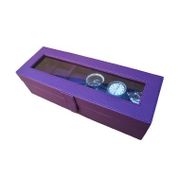 Jogja Craft BJ06RDCRO Watch Box organizer Kotak Tempat Jam Tangan [Isi 6] - Ungu