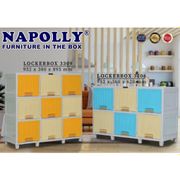 Lemari Plastik Napolly Locker Box 3 & 2 Susun Flip