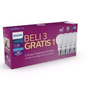 Lampu Led Bulb 12W - Paket Philips