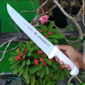 Tramontina 12 inch Bullnose Knife, White Handle (Made in Brazil