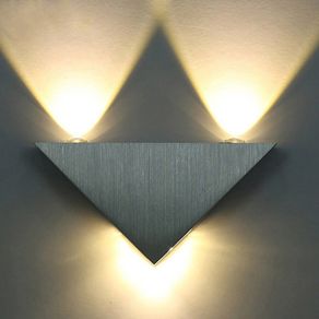 Lampu Hias Dinding Segitiga LED Modern Aluminium 3W