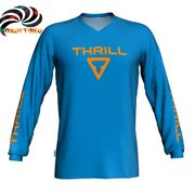 diskon jersey sepeda dan trail thrill biru turqis list hitam putih - s orange neon