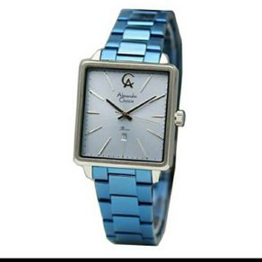 Jam Tangan wanita Alexandre Christie 2824LD Blue Silver Original
