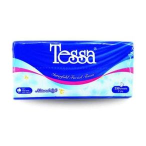 Tessa Interfold Facial Tissue Natural Soft 250 Sheets 2Ply