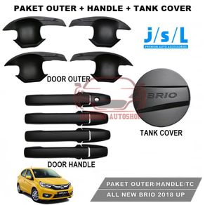 jsl blacktivo paket outer + cover handle+ tank cover all new brio 2018 - paket lengkap