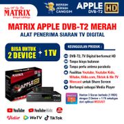 STB Matrix, Grosir Murah Apple Merah Set Top Box TV Digital Matrix DVBT-2 HD ( Free Kabel RCA ) (BODY BESI)