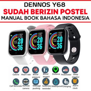 Dennos Y68 smartwatch d20 Jam Tangan Tahan Air IP68 Monitor Denyut Jantung