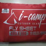 flysheet 4x3 m traptent 3x4 waterproof atap tenda dome ultralight - merah