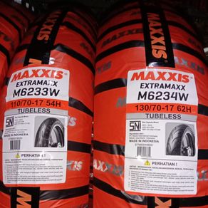 Paket 2 Ban Maxxis Extramaxx 110 70 - 17 dan 130 70 - 17 Tubeless ORIGINAL BARU