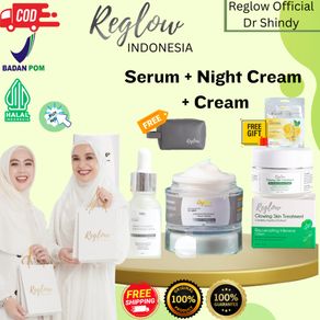 ( COD & Free Ongkir ) Reglow Glowing Skin Treatment Serum, Night Cream, Day Cream Original By Dr Shindy Putri Official | AMAN BUMIL BUSUI | BPOM | HALAL MUI | Jerawat | Flek | Pemutih | Kusam | Beruntusan Pekanbaru Riau