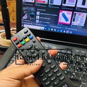Remote Set Top Box Matrix Apple Merah Remot STB Receiver TV Digital