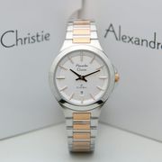 [ original ] jam tangan wanita / cewek alexandre christie 8634 ac 8634 - silver kombi