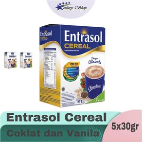 Entrasol Cereal Quick Start isi 5 saset rasa vanila dan coklat / entrasol cereal