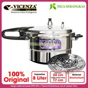 Vicenza Pressure Cooker 8 Liter - Panci Presto