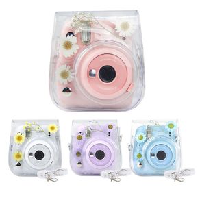 Untuk Fujifilm Instax Mini 11 9 8 Casing Kamera Transparan Penutup Tas Jinjing Pelindung dengan Tas Penyimpanan Tali Bahu