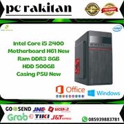 pc rakitan intel core i5 2400 8gb 500gb casing psu new