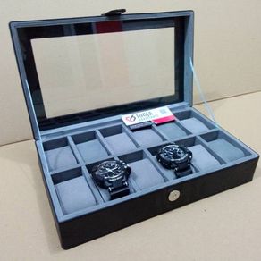 jumbo size kotak tempat jam tangan / watch box isi 12