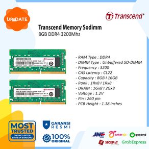 Memory Transcend SO-DIMM JETRAM DDR4 8GB 3200Mhz