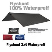 flysheet 3x6m atap tenda waterproof - atap tenda camping flysheet 3x6m - 3x4 m random