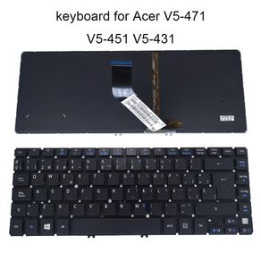 Baru Spanyol Backlit Keyboard For Acer Aspire V5 431 431P V5-471 V5-451 SP Ialah Spanyol Latin Laptop Keyboard Biru Kunci 9Z.NBDBW.H0S