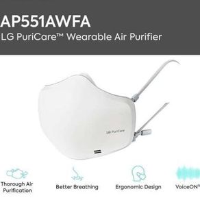 LG AP551AWFA PuriCare Mask Wearable Air Purifier 2nd Gen - Creamy White
