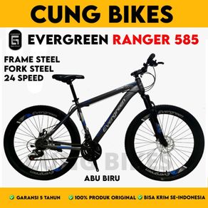 Sepeda gunung MTB 27.5 Inch Evergreen Ranger 585 Velg Tinggi Double disc brake