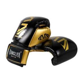 GLO - KANGLIYA Sarung Tangan Tinju MMA Boxing Leather Glove - FE-BO003 Ukuran 12 OZ Warna Hitam