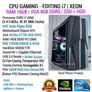 cpu rakitan core i7 | xeon ram 16gb vga nvidia 4gb ddr5 gaming editing - core i7-2600 ssd120gb hdd500