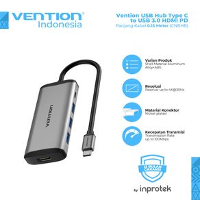 Vention USB Hub Type C to USB 3.0 HDMI PD