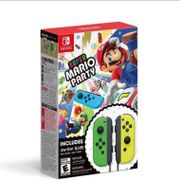 Nintendo Switch Joy - Con Neon L Green + R Yellow Bundle Mario Party