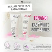 EASY WHITE paket body MS glow (body serum+body lotion)