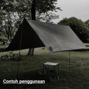 Irco Flysheet Waterproof 3x4 Meter 16 Loop Original - Cover Tenda Gunung Bivak Camping 4 Orang