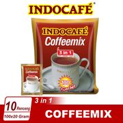 Kopi Indocafe Coffeemix 10 Renceng [100 Pcs - 20gr] / Kopi Instant 3 in 1 / Indocafe Coffeemix / Kopi Nikmat Kekinian