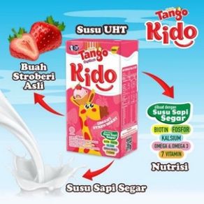 Tango Kido Susu Sapi Segar UHT Anak Italian Chocolate / Dream Strawberry / Banana Pudding 115 ML