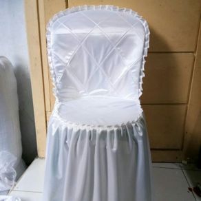 Sarung kursi napolly 101 putih Polos pakai busa full aksesoris