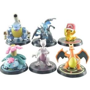 Figure Pokemon Set Isi 6 Figure Charizard Mewto Blastoise Ok