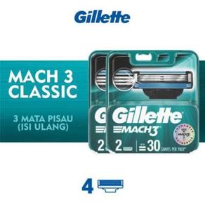 Gillette Cartridge Mach 3 Isi 2 refill x 2 pcs total 4 buah
