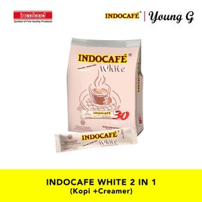 Indocafe White Coffee 30 Sticks No Sugar / Kopi Putih Bebas Gula