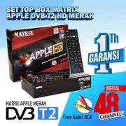 Set Top Box DVB T2 Matrix Garuda Apple Receiver TV Digital RCA Merah