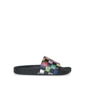 black summer flat sandals
