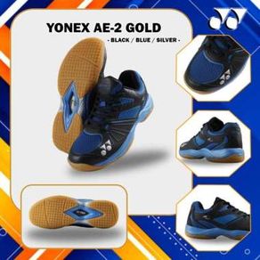 Sepatu Badminton YONEX ALL ENGLAND 02 /AE2 /AE-2 GOLD, Gold Black Blue