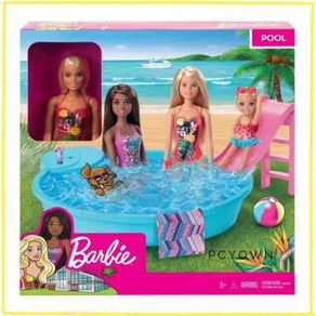 Original Mattel Barbie Pool  Doll Playset Kolam Renang Boneka Barbie