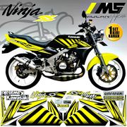 Decal Sticker Striping Variasi Motif Ori Ninja SS 150 2013 Kuning - Ninja Ss 150 2014 2015 - Ninja Ss 150 2 Tak - Ninja Ss Superkips - Ninja R 150 2 Tak - Decal Ninja Ss - Sticker Ninja Ss - Lis Ninja Ss - Striping Standar/Ori Ninja Ss Kuning 2013