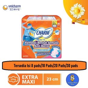 charm extra maxi wing 23cm-pembalut wanita charm 23cm wing - 20 pads