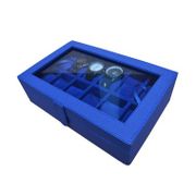 Jogja Craft BJ12BLUE Watch Box Organizer Kotak Tempat Jam Tangan [Isi 12] - Biru Benhur