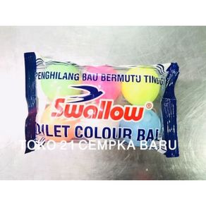 S-110 Swallow Toilet Colour Ball isi 6 pcs | Kamper Warna Warni Murah