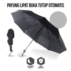payung lipat buka tutup otomatis hitam